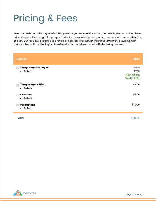 Recruitment Proposal Template